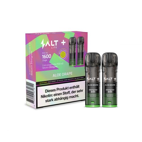 SALT PLUS LITE Pods x2 (1600Puffs) - Aloe Grape