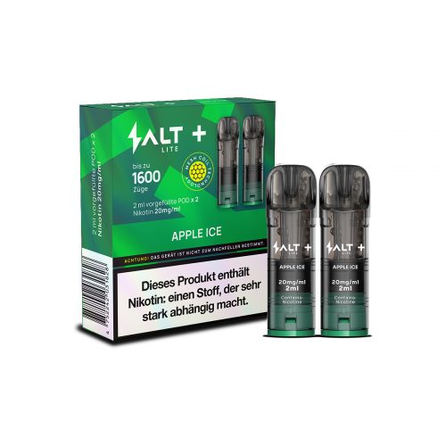 SALT PLUS LITE Pods x2 (1600Puffs) - Apple ice