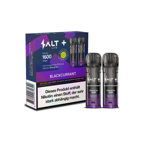 SALT PLUS LITE Pods x2 (1600Puffs) - Blackcurrant