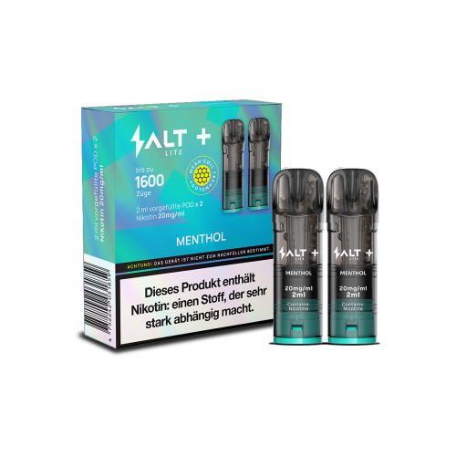 SALT PLUS LITE Pods x2 (1600Puffs) - Menthol