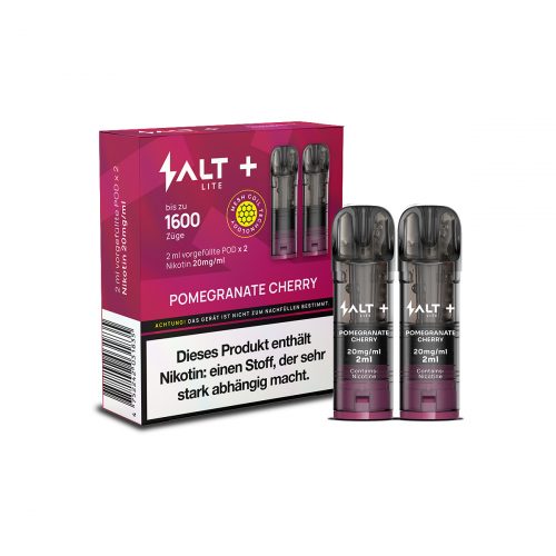 SALT PLUS LITE Pods x2 (1600Puffs) - Pomegranate Cherry