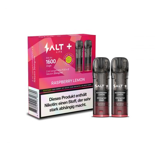 SALT + LITE Pods x2 (1600Puffs) - Raspberry Lemon