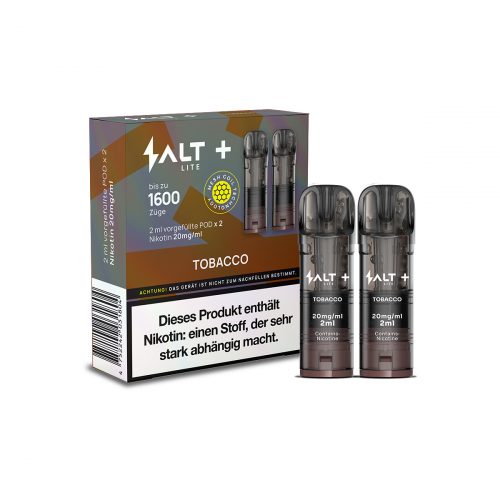 SALT PLUS LITE Pods x2 (1600Puffs) - Tobacco