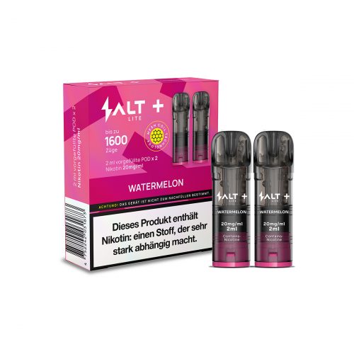 SALT PLUS LITE Pods x2 (1600Puffs) - Watermelon